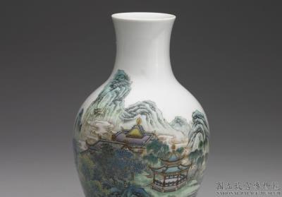 图片[2]-Guanyin vase with landscape and figure in yangcai painted enamels, Qianlong reign (1736-1795), Qing dynasty-China Archive